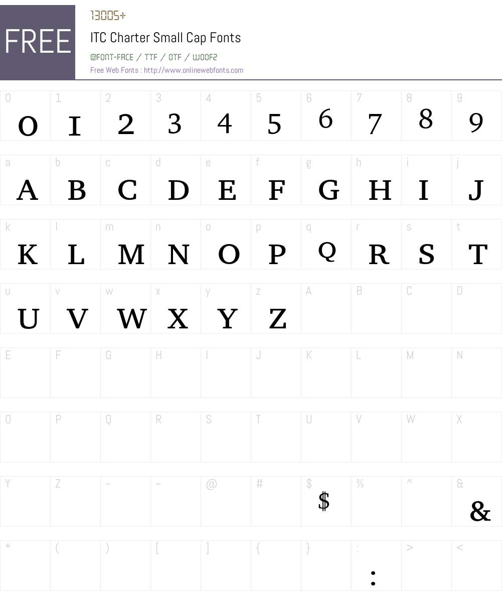 ITC Charter Font Screenshots
