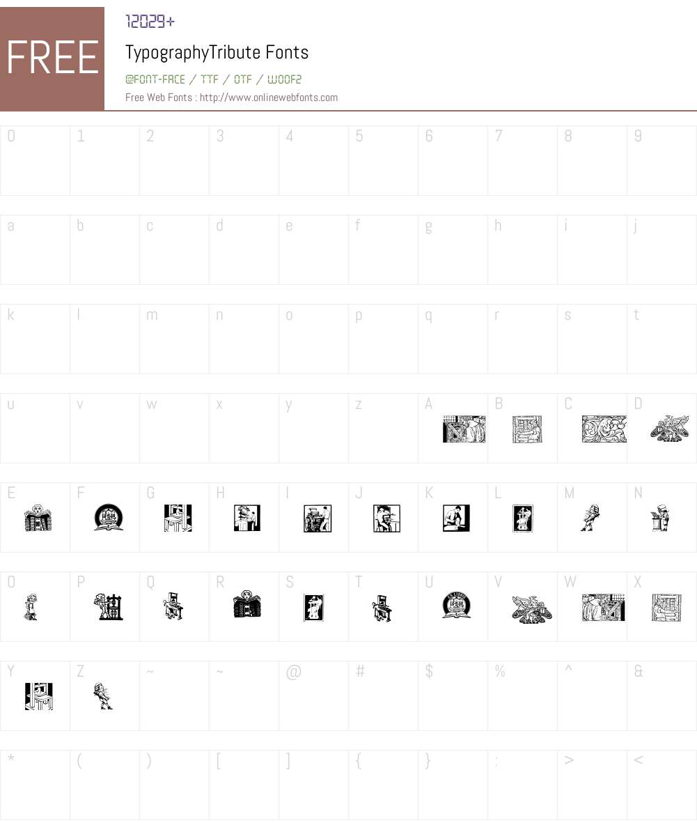 TypographyTribute Font Screenshots