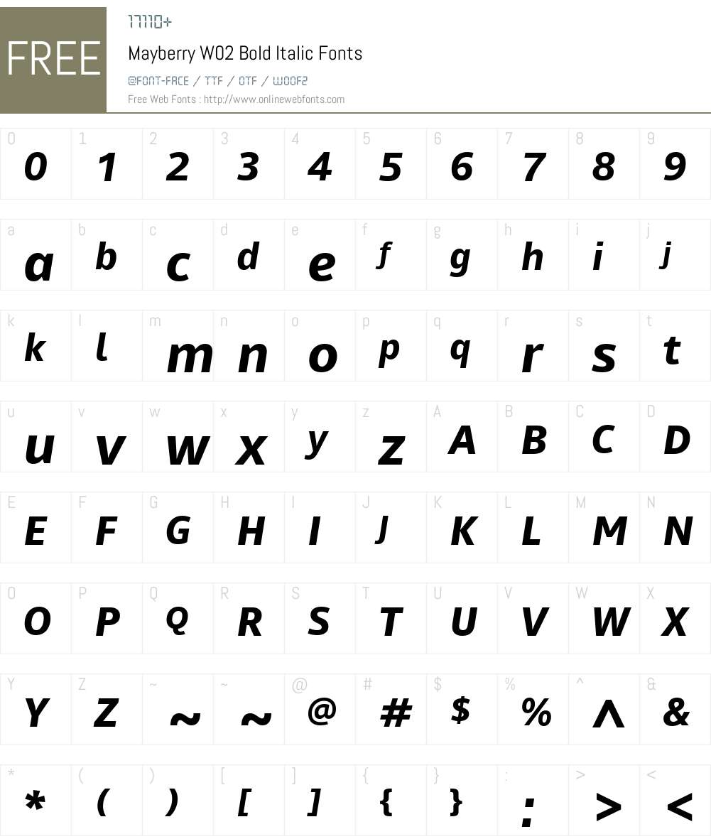 Mayberry Font Screenshots