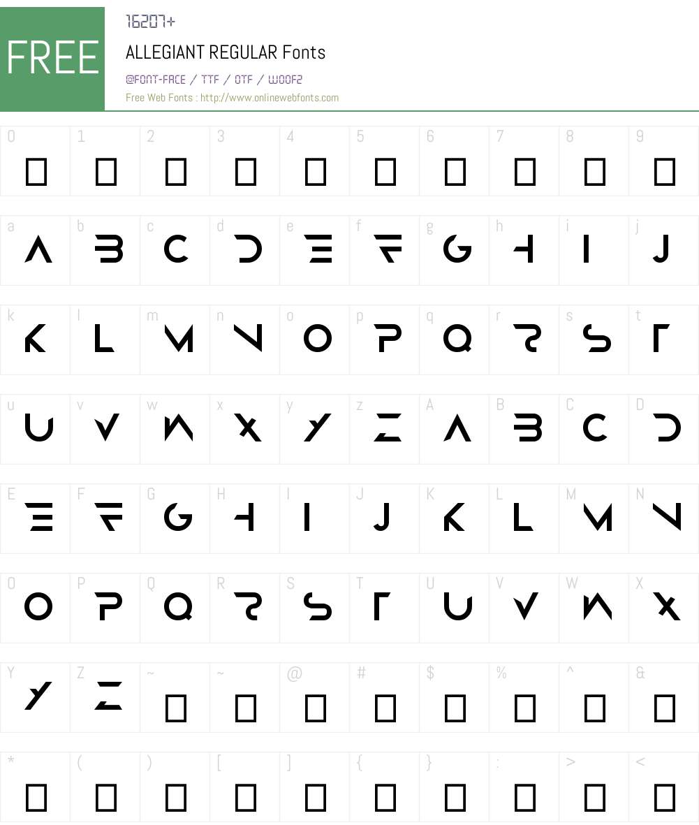 ALLEGIANT REGULAR 001.000 Fonts Free Download - OnlineWebFonts.COM