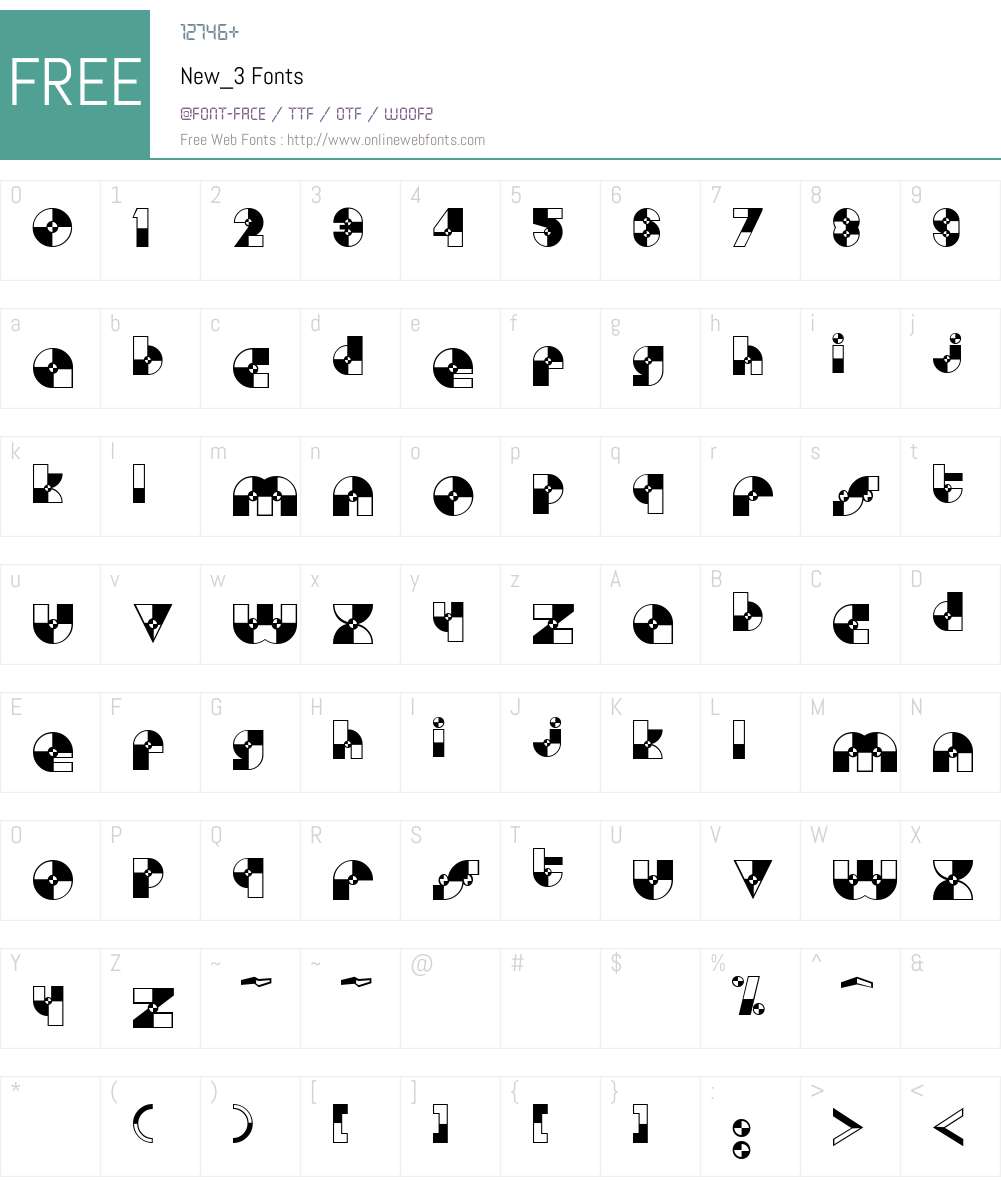 New_3 Font Screenshots