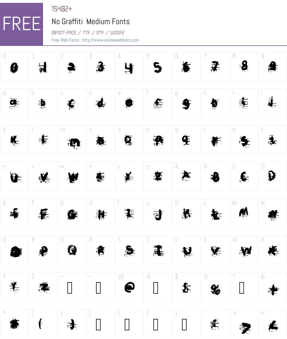 No Graffiti Font Screenshots