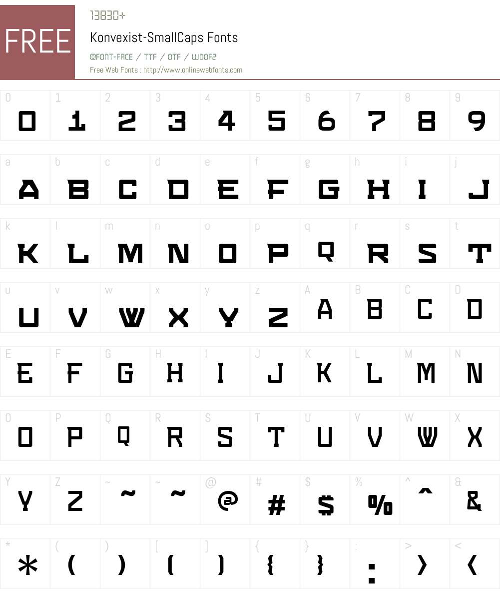 Konvexist Font Screenshots