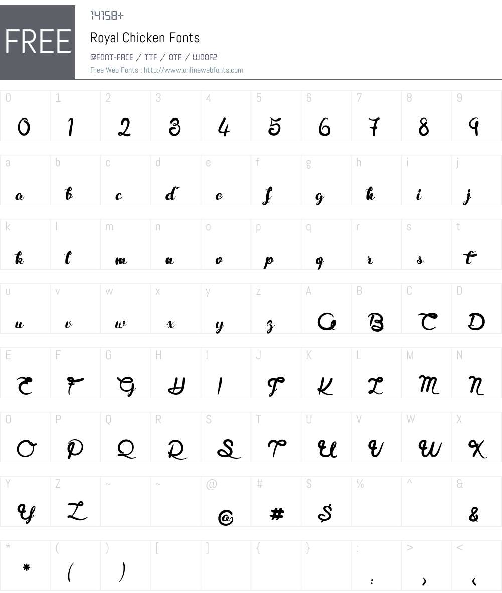Royal Chicken Font Screenshots