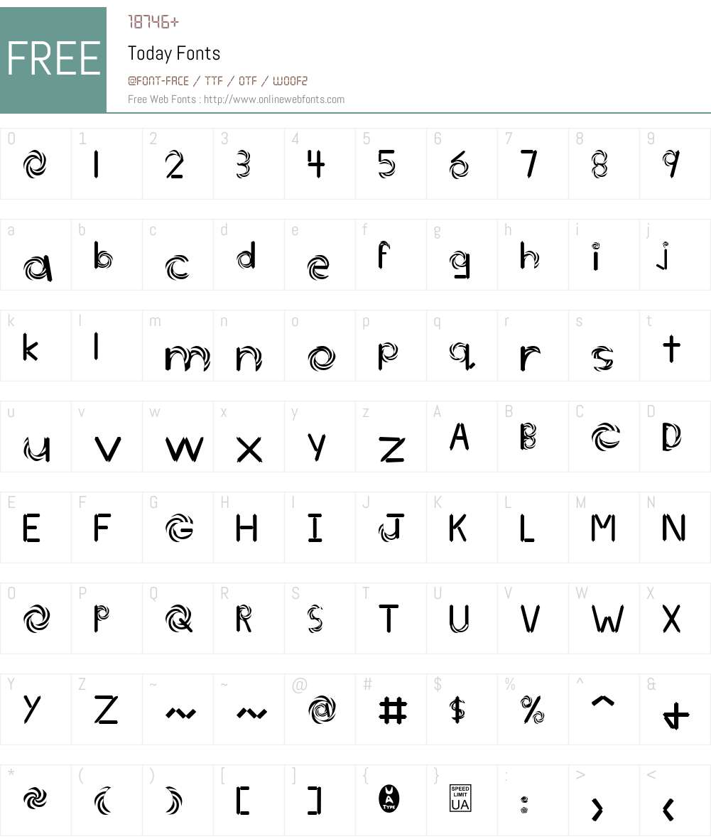 Today Font Screenshots
