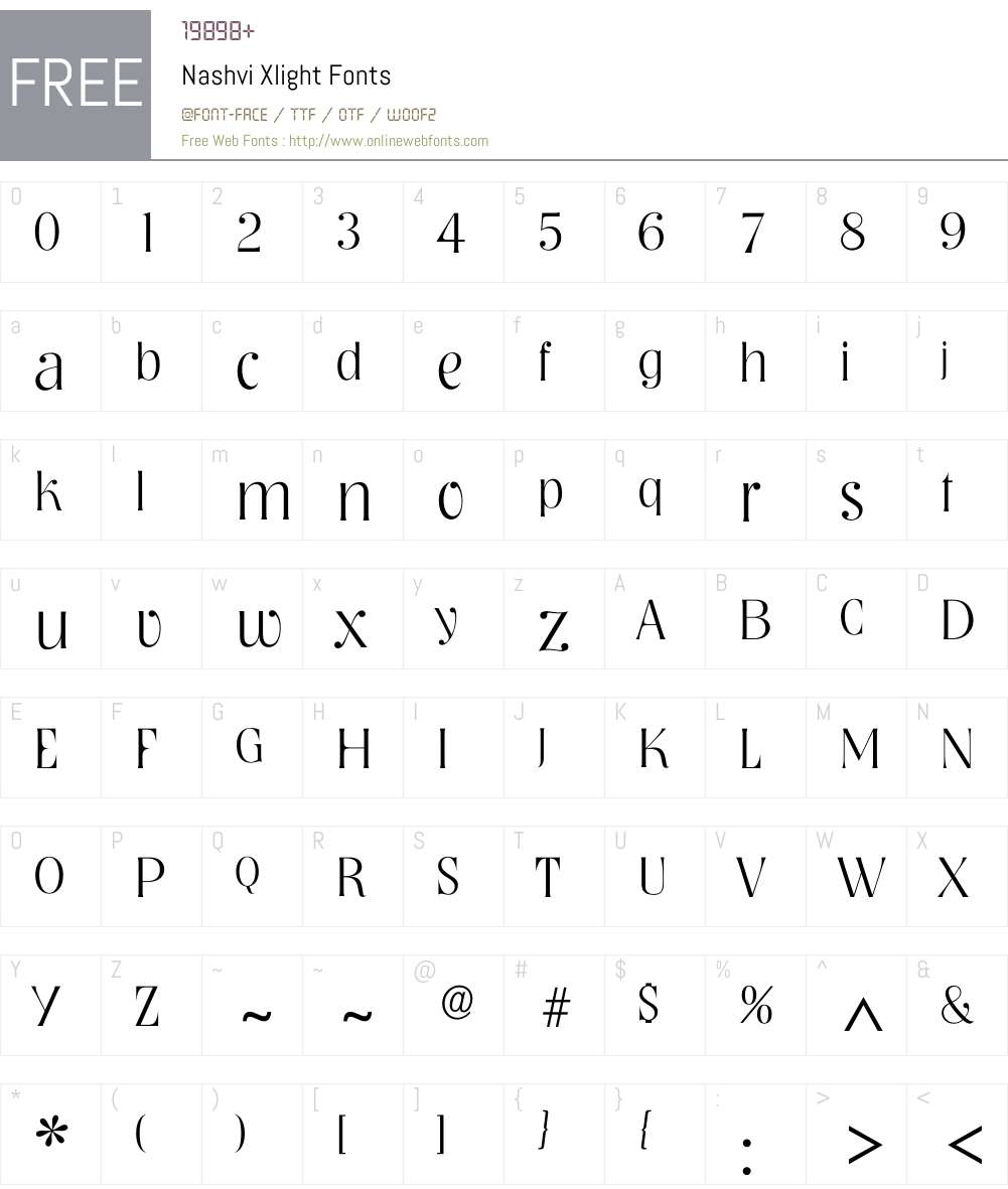 Nashvi Font Screenshots