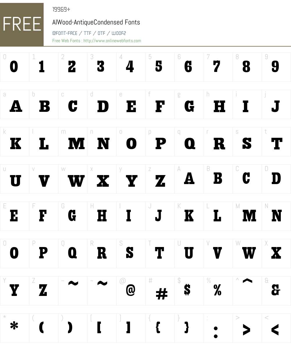AIWood Font Screenshots