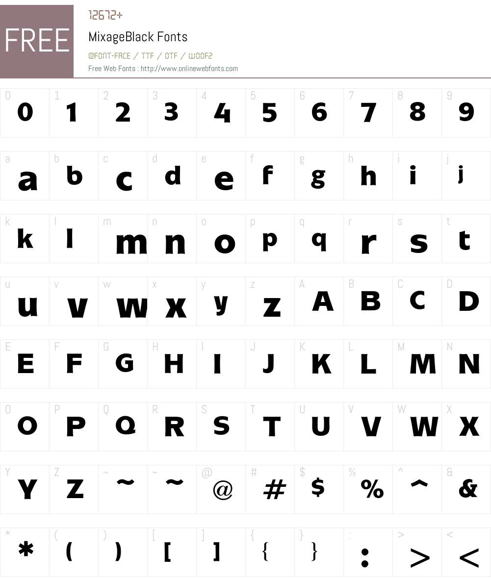 Mixage Font Screenshots