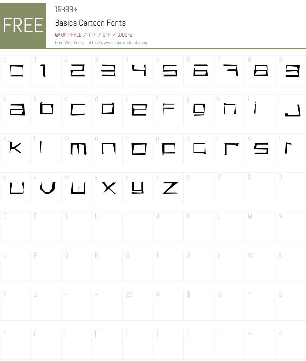 Basica Cartoon Font Screenshots