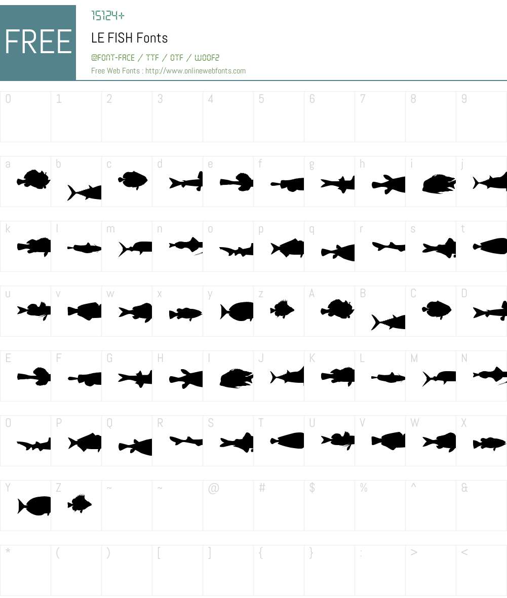 LE FISH Font Screenshots
