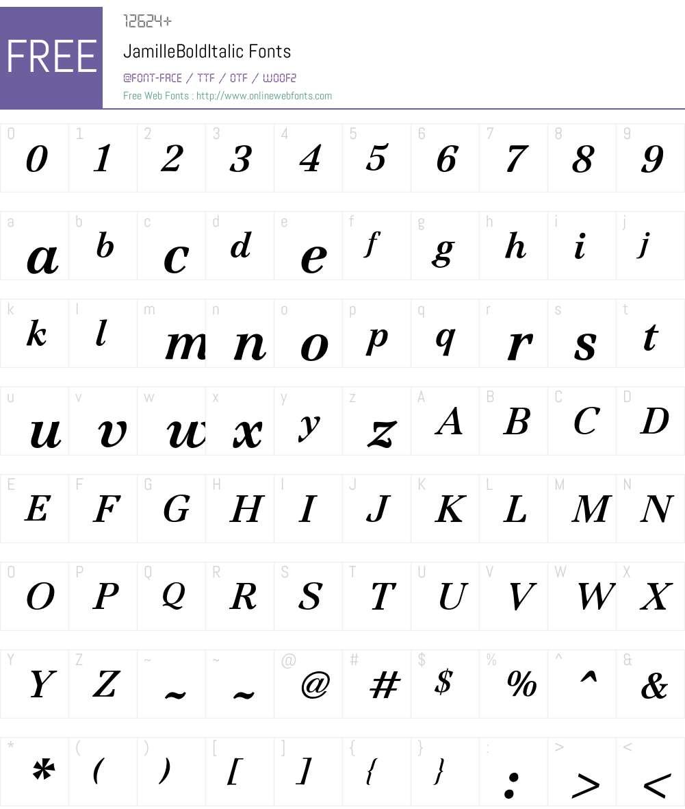 Jamille Font Screenshots