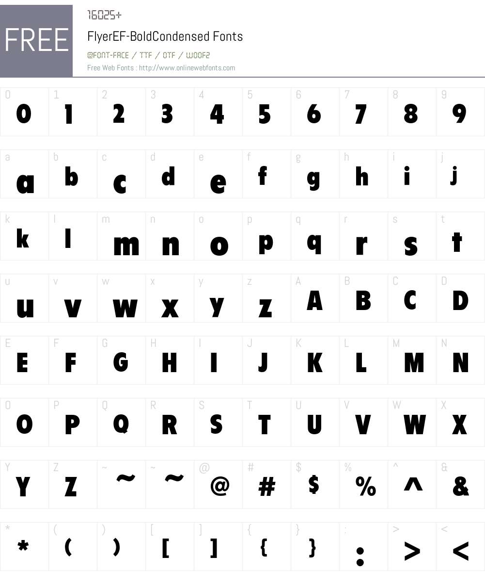 FlyerEF Font Screenshots