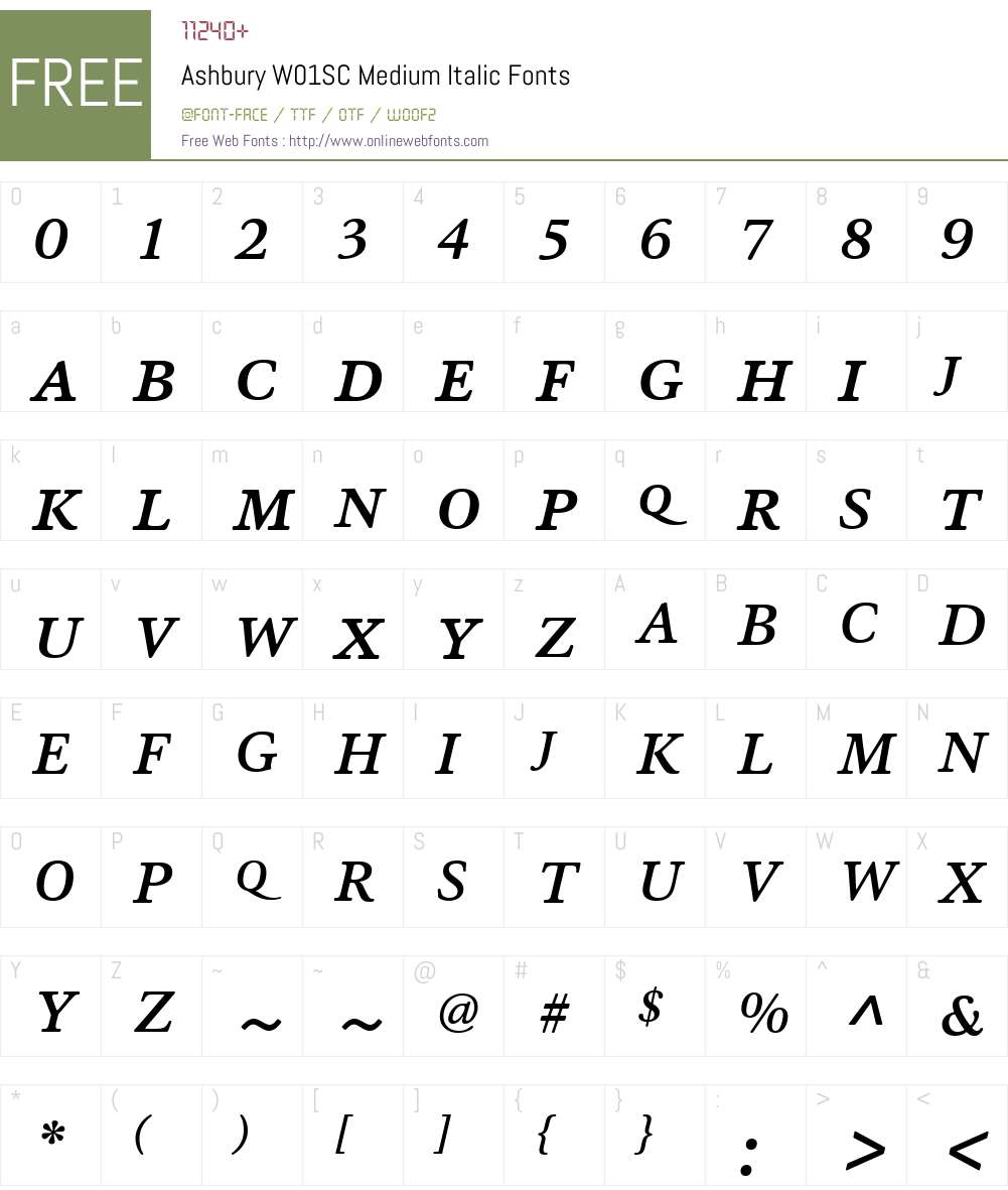 HT Ashbury Font Screenshots