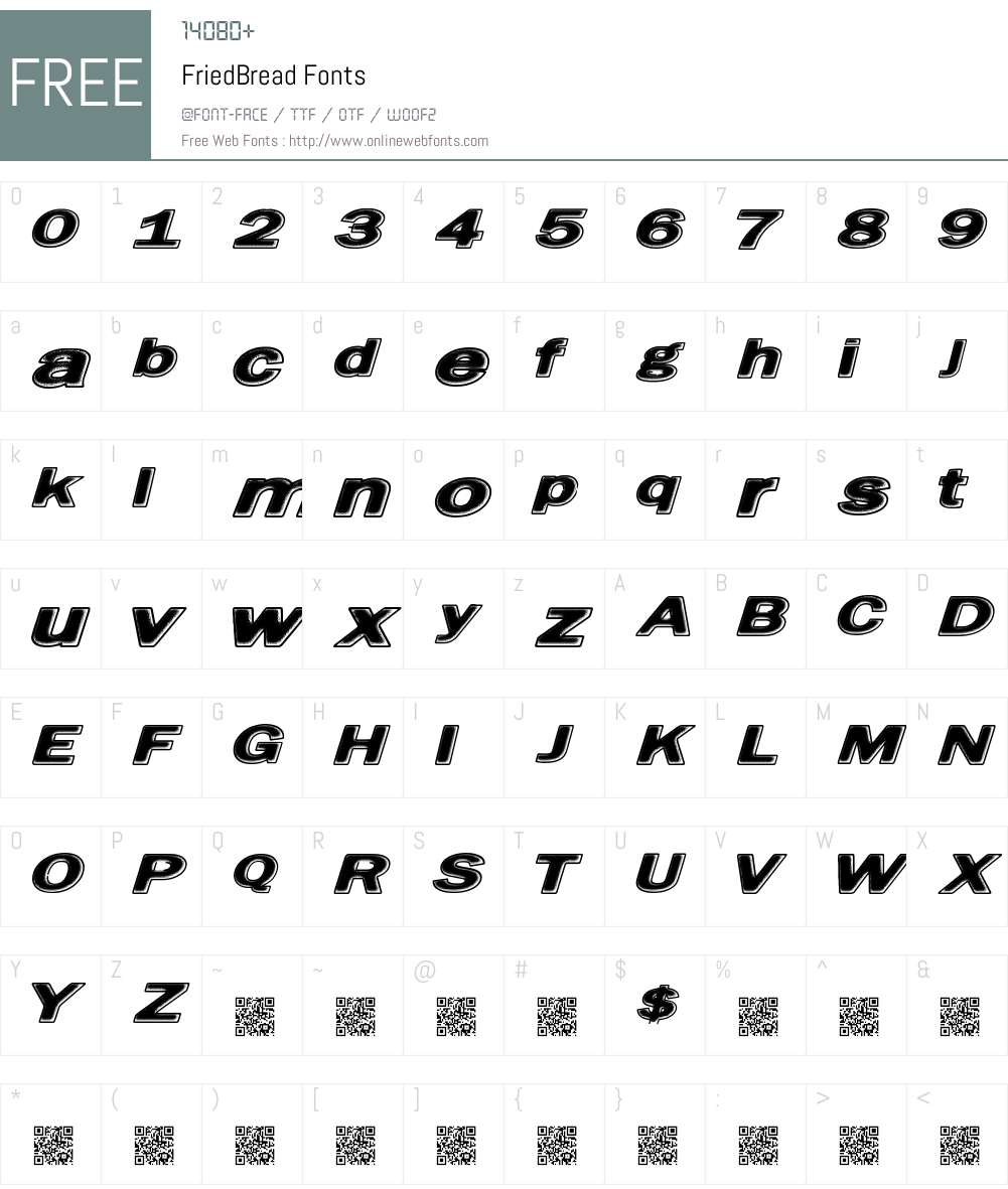 FriedBread Font Screenshots