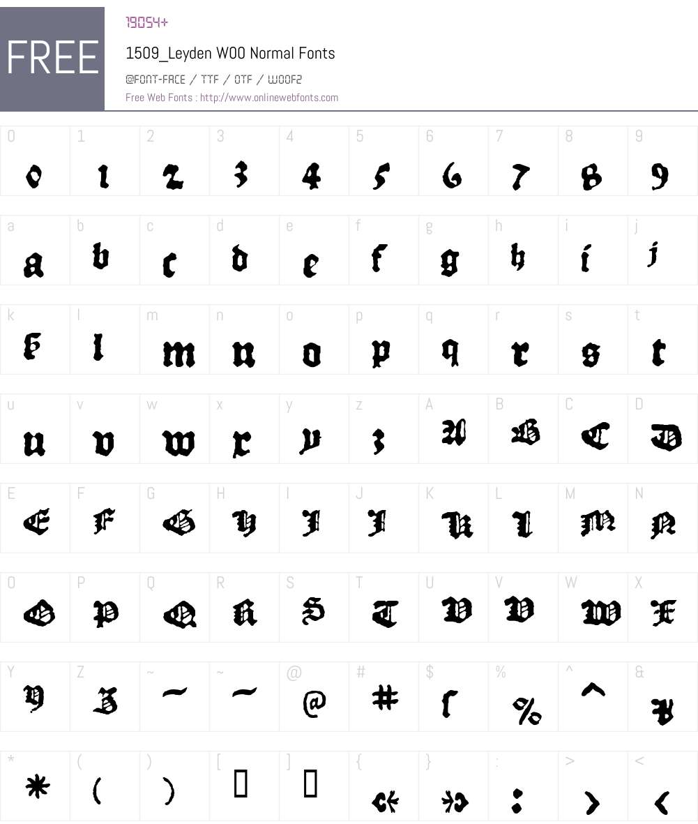 1509_Leyden Font Screenshots
