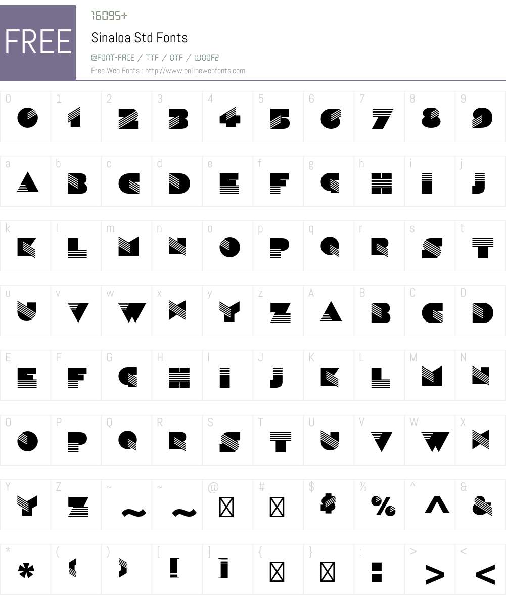 Sinaloa Std Font Screenshots