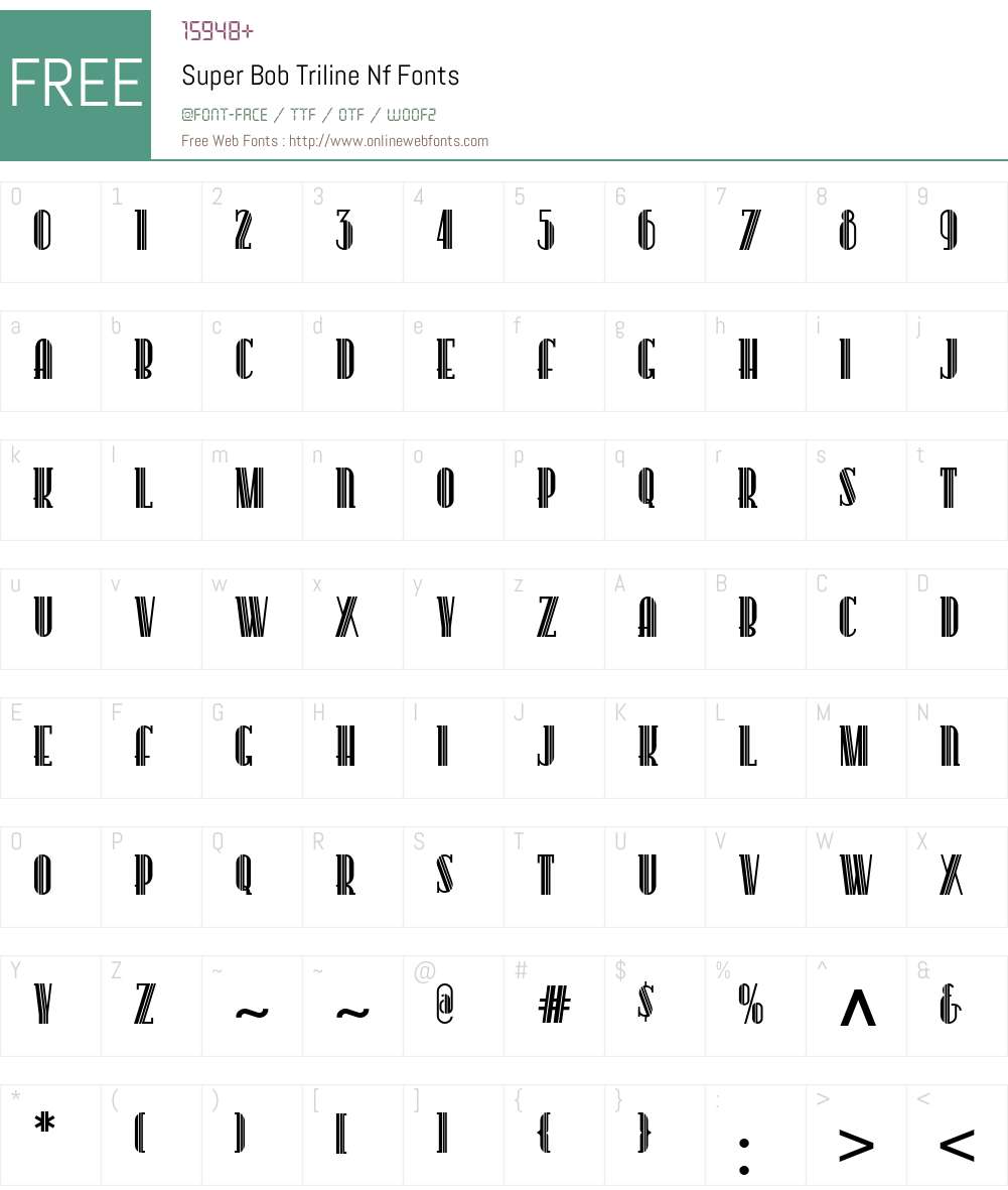 Super Bob Triline Nf Font Screenshots