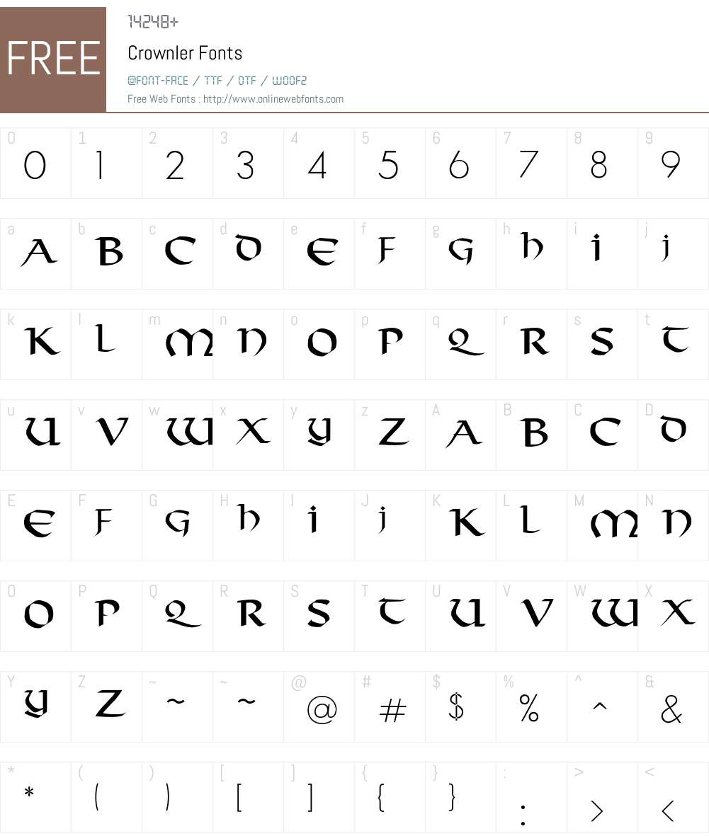 Crownler Font Screenshots