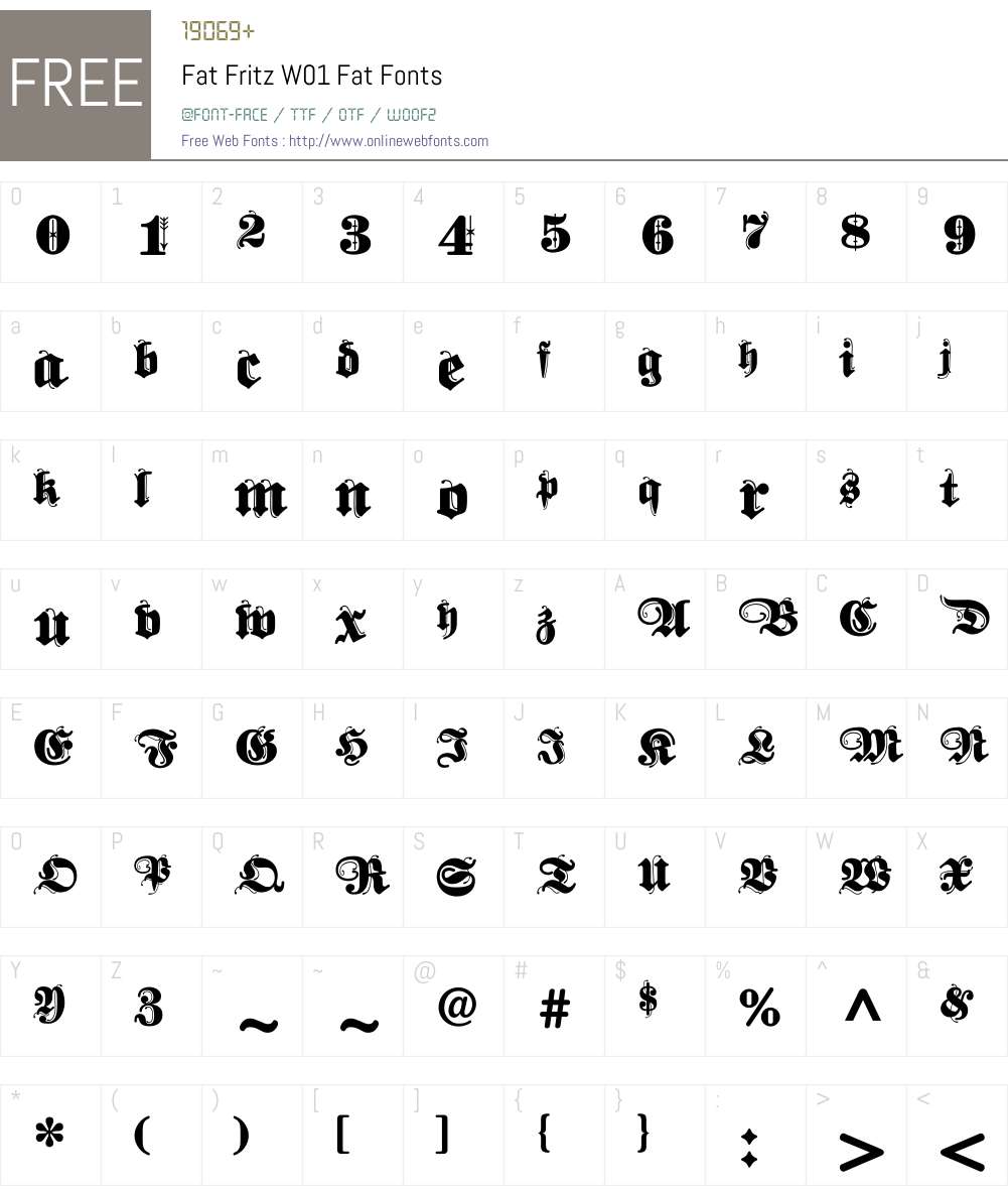 FatFritzW01-Fat Font Screenshots