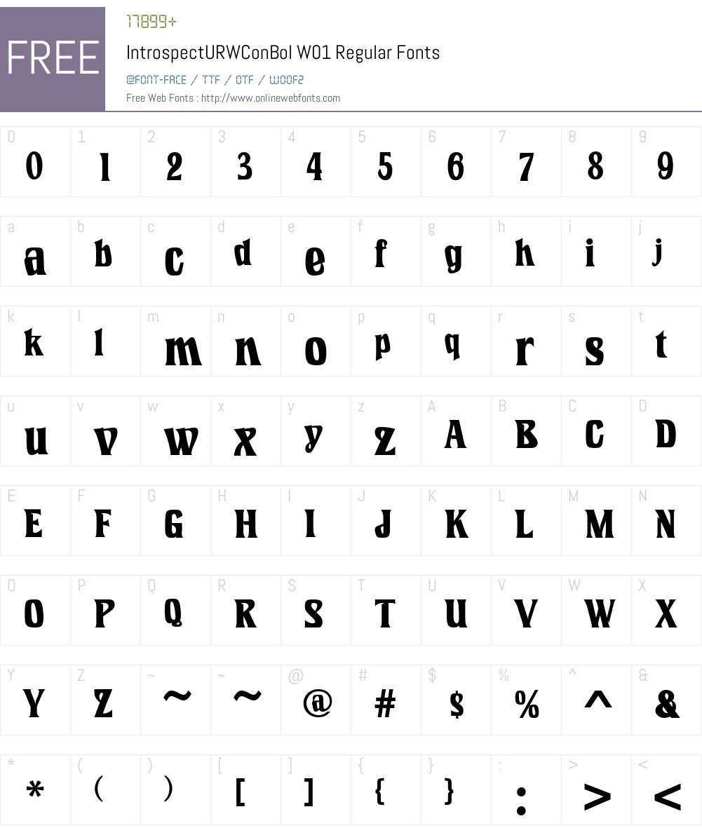 Introspect Font Screenshots