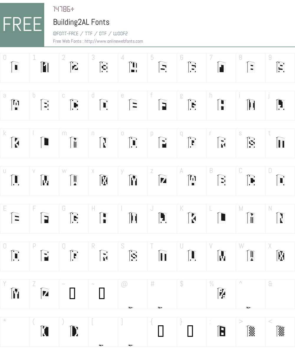 Building2AL Font Screenshots