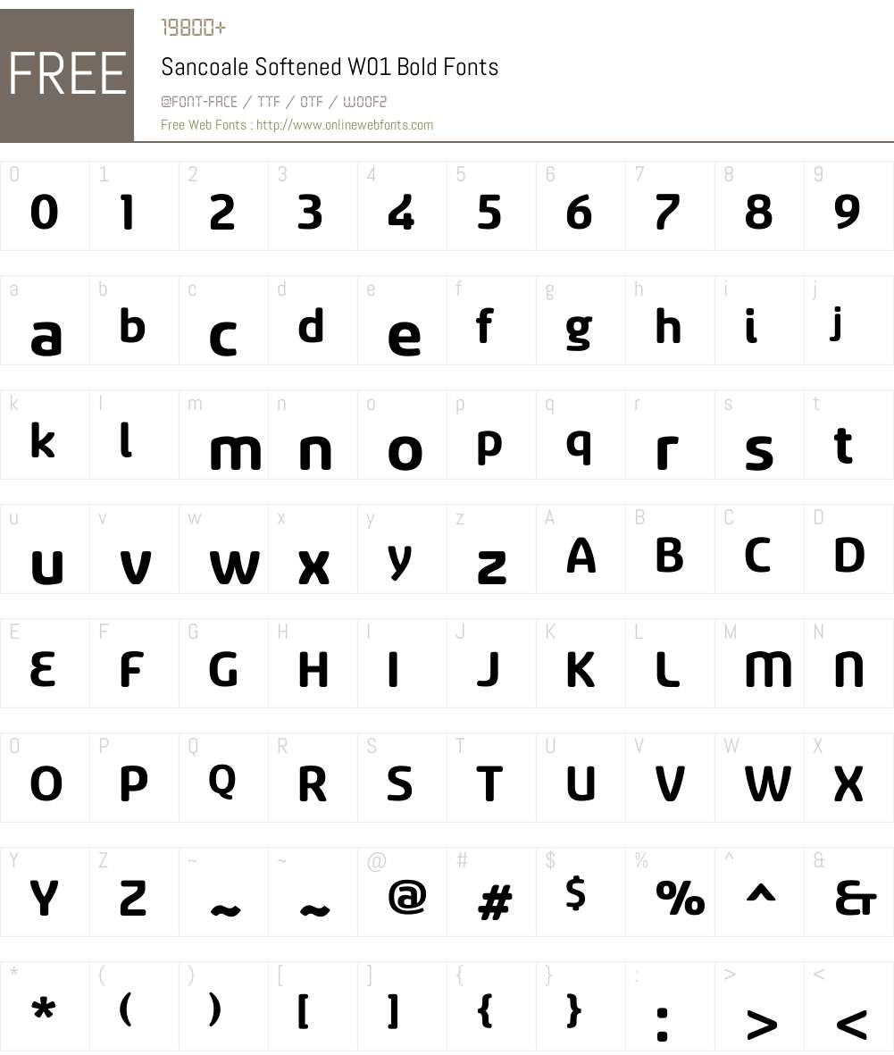 SancoaleSoftenedW01-Bold Font Screenshots