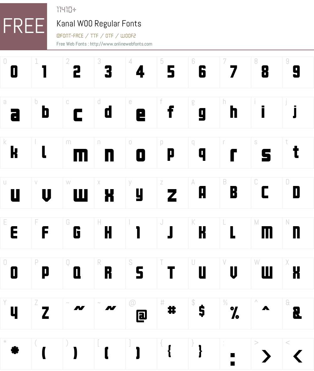 Kanal Font Screenshots