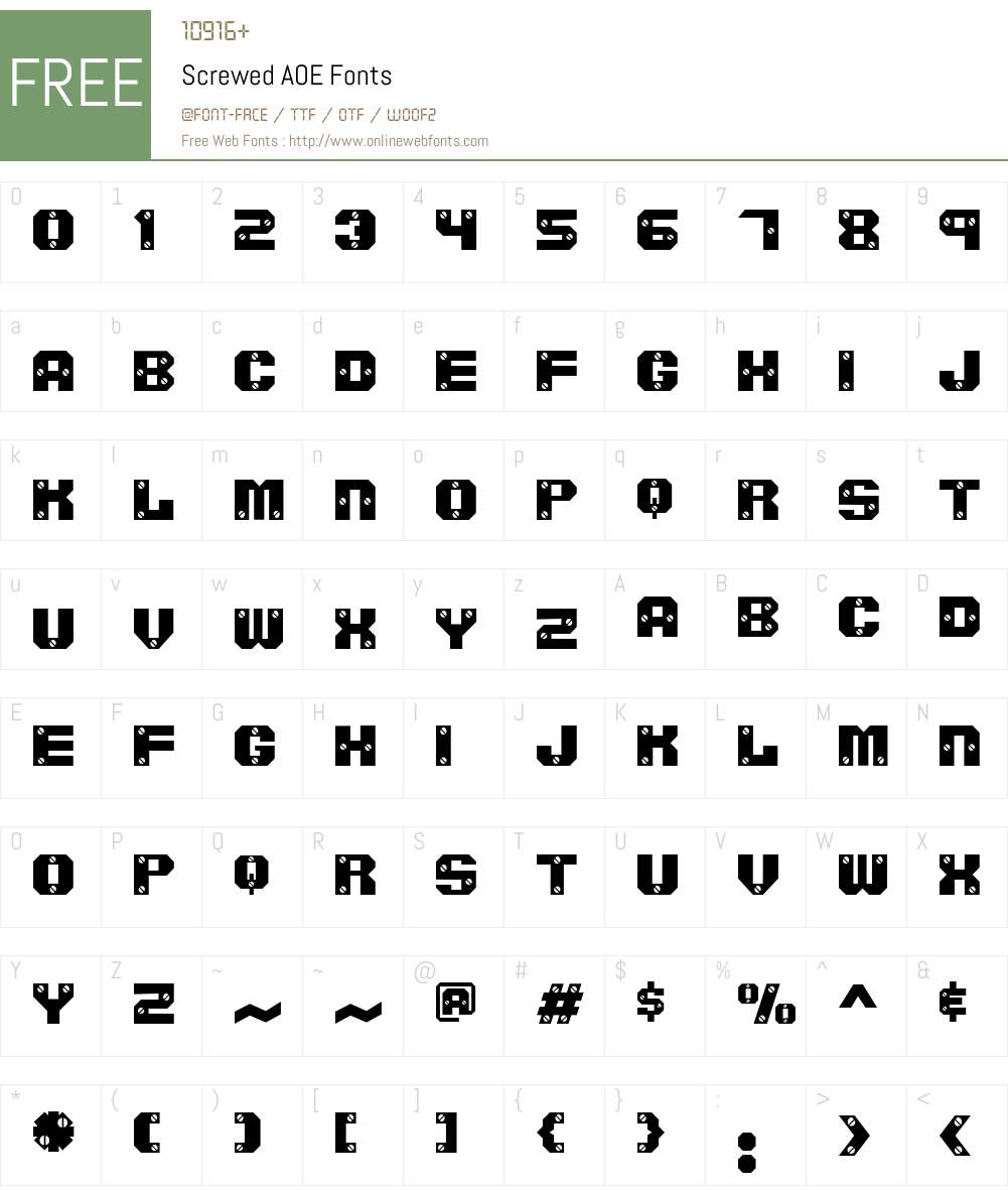 Screwed AOE Font Screenshots