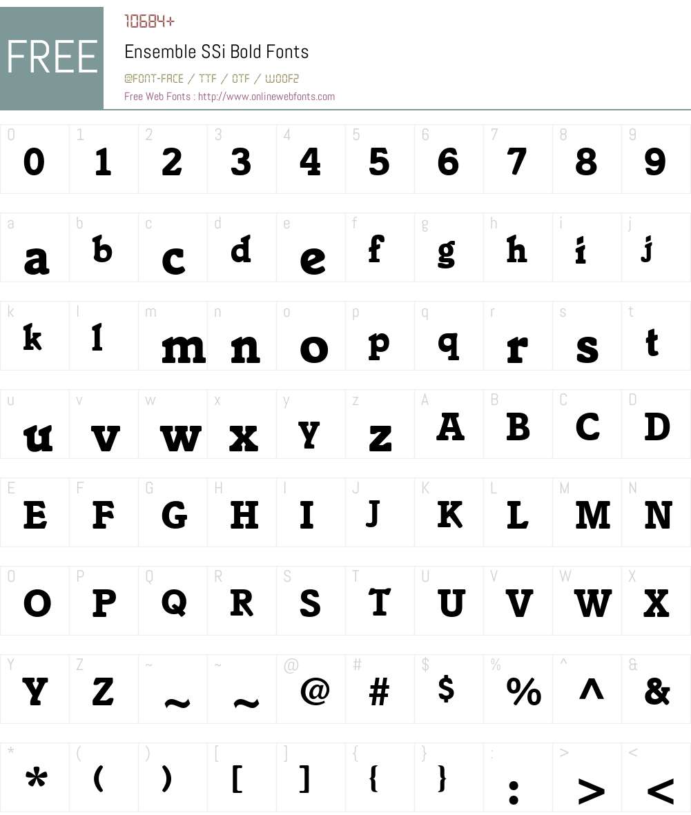 Ensemble SSi Font Screenshots