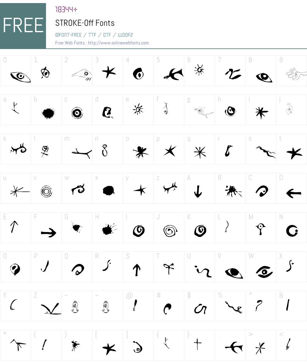 STROKE Font Screenshots