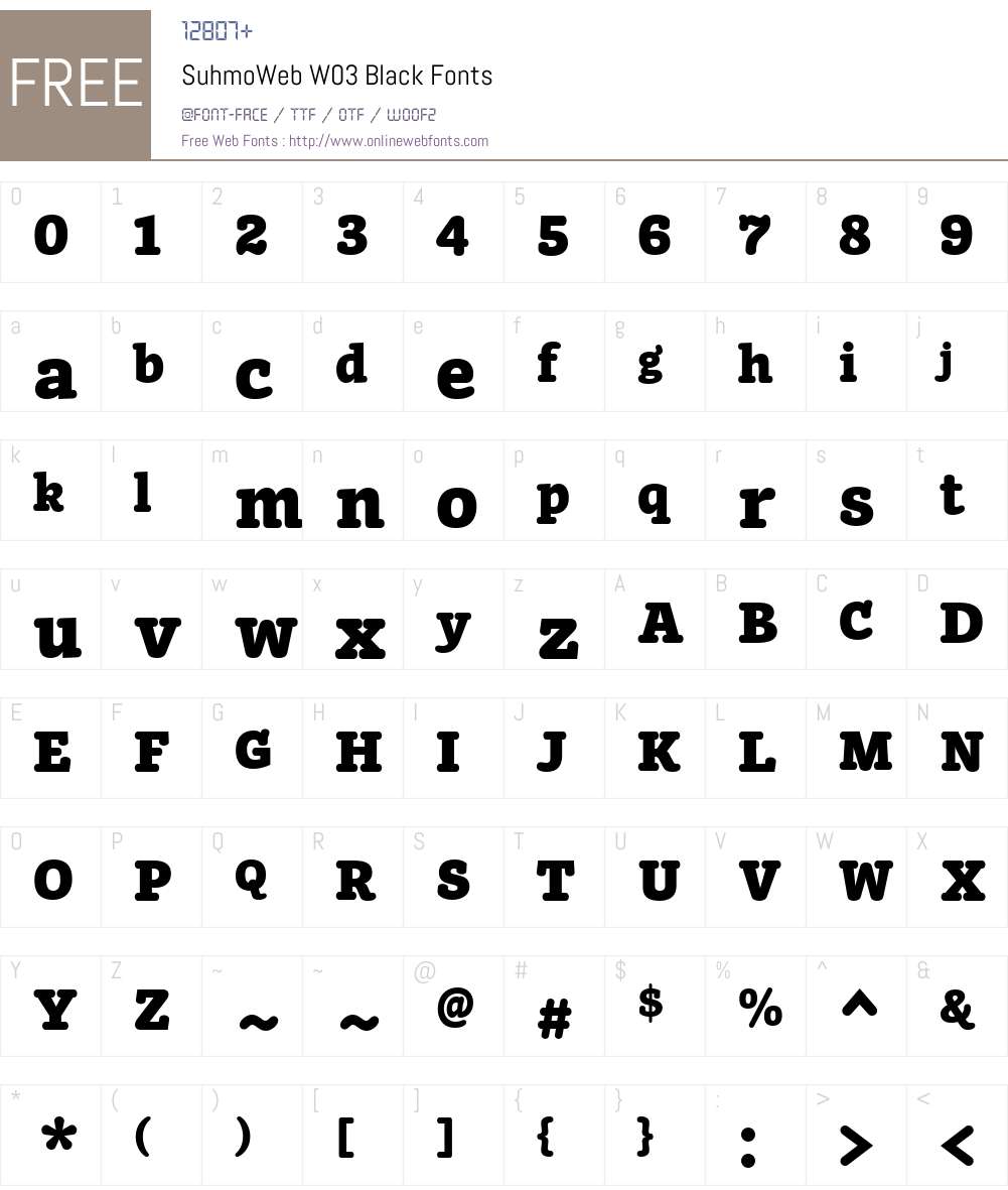FF Suhmo Font Screenshots