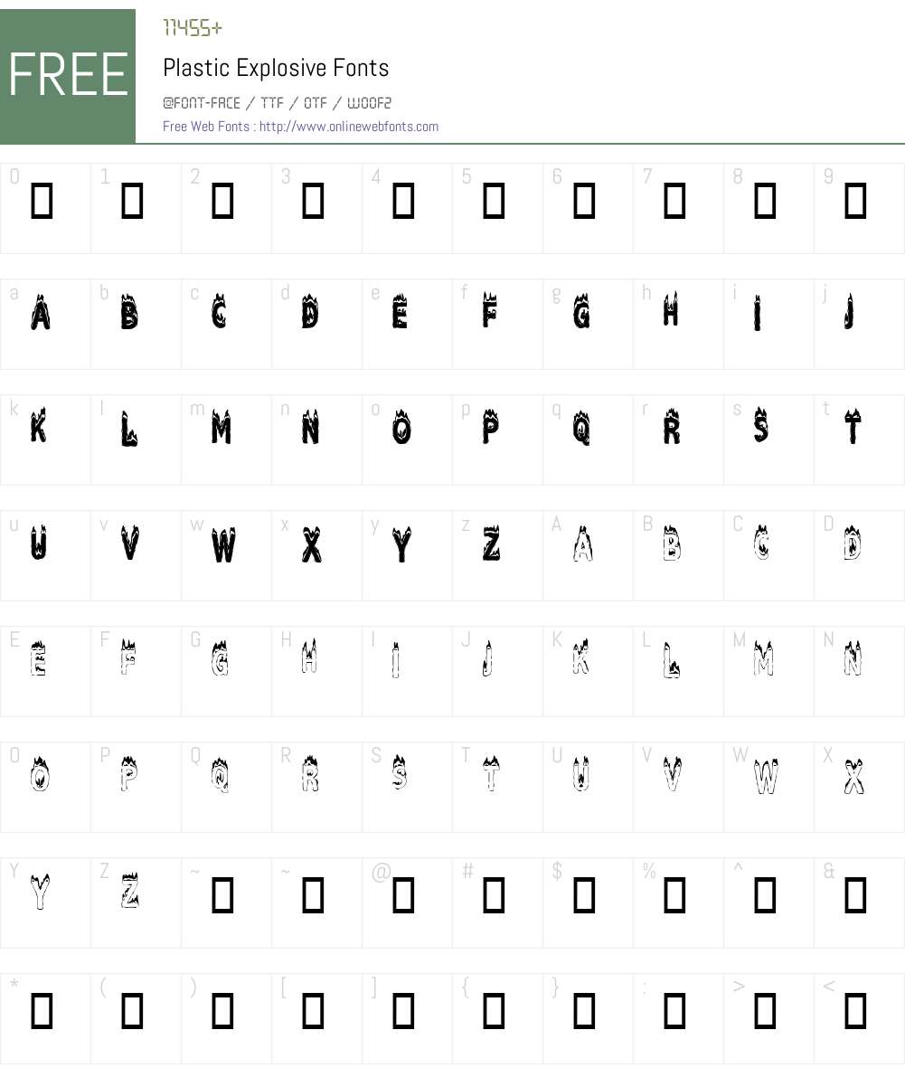 Plastic Explosive Font Screenshots
