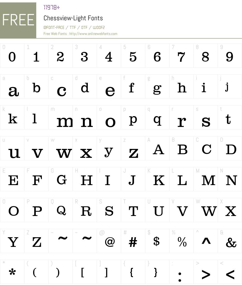 Chessview-Light Font Screenshots