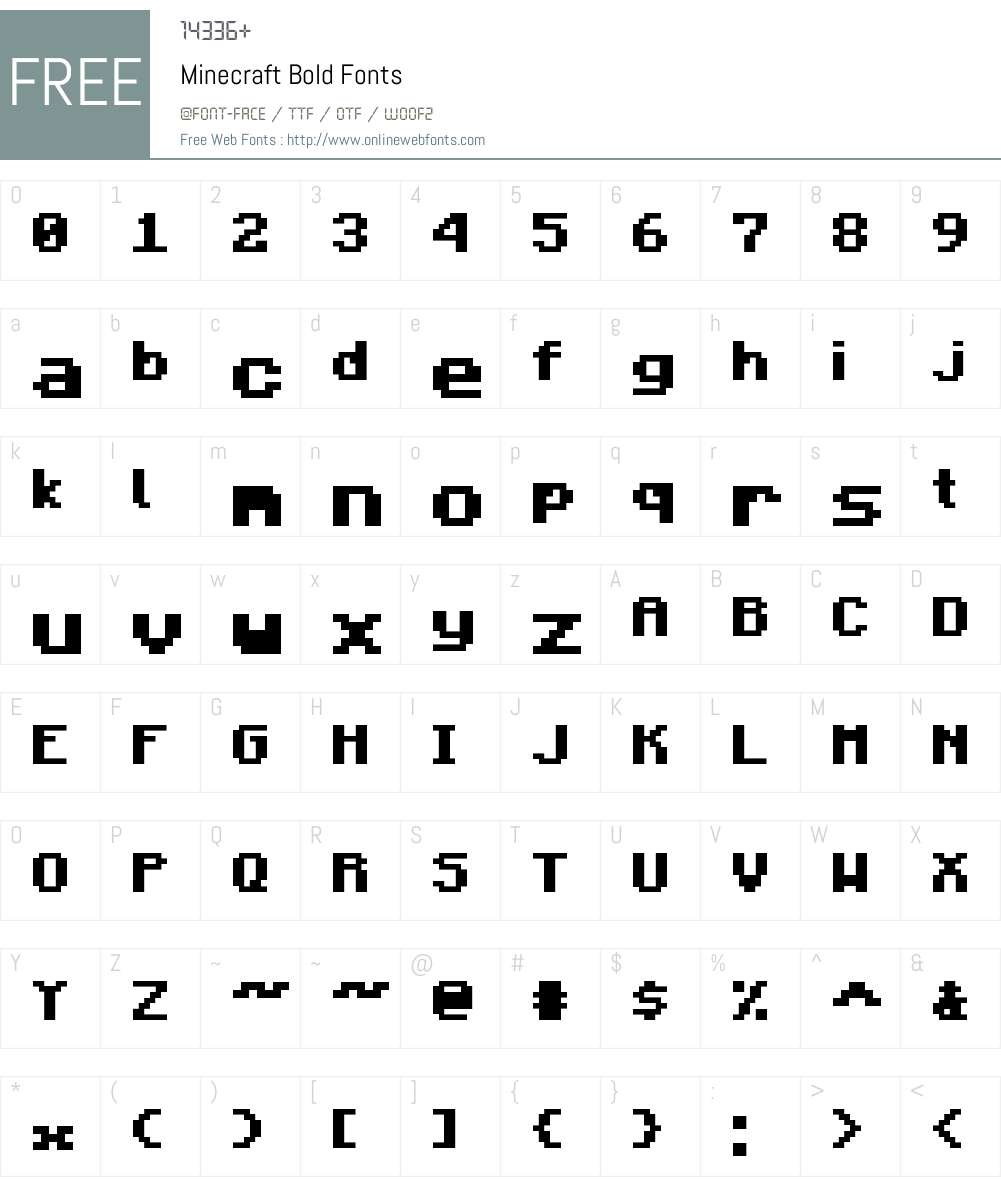 Minecraft Font  Free Fonts Vault