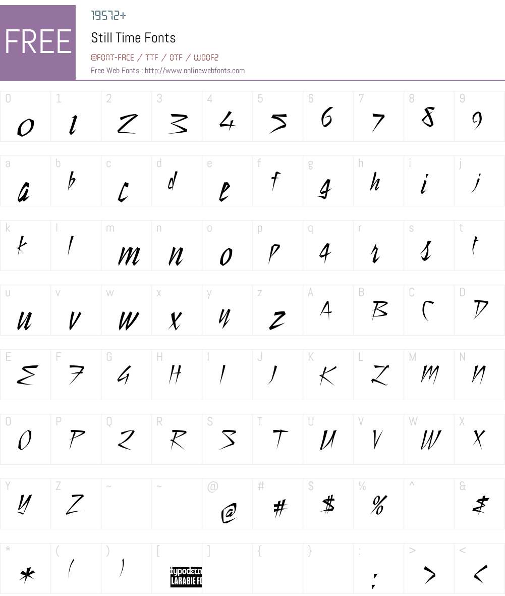 Still Time Font Screenshots