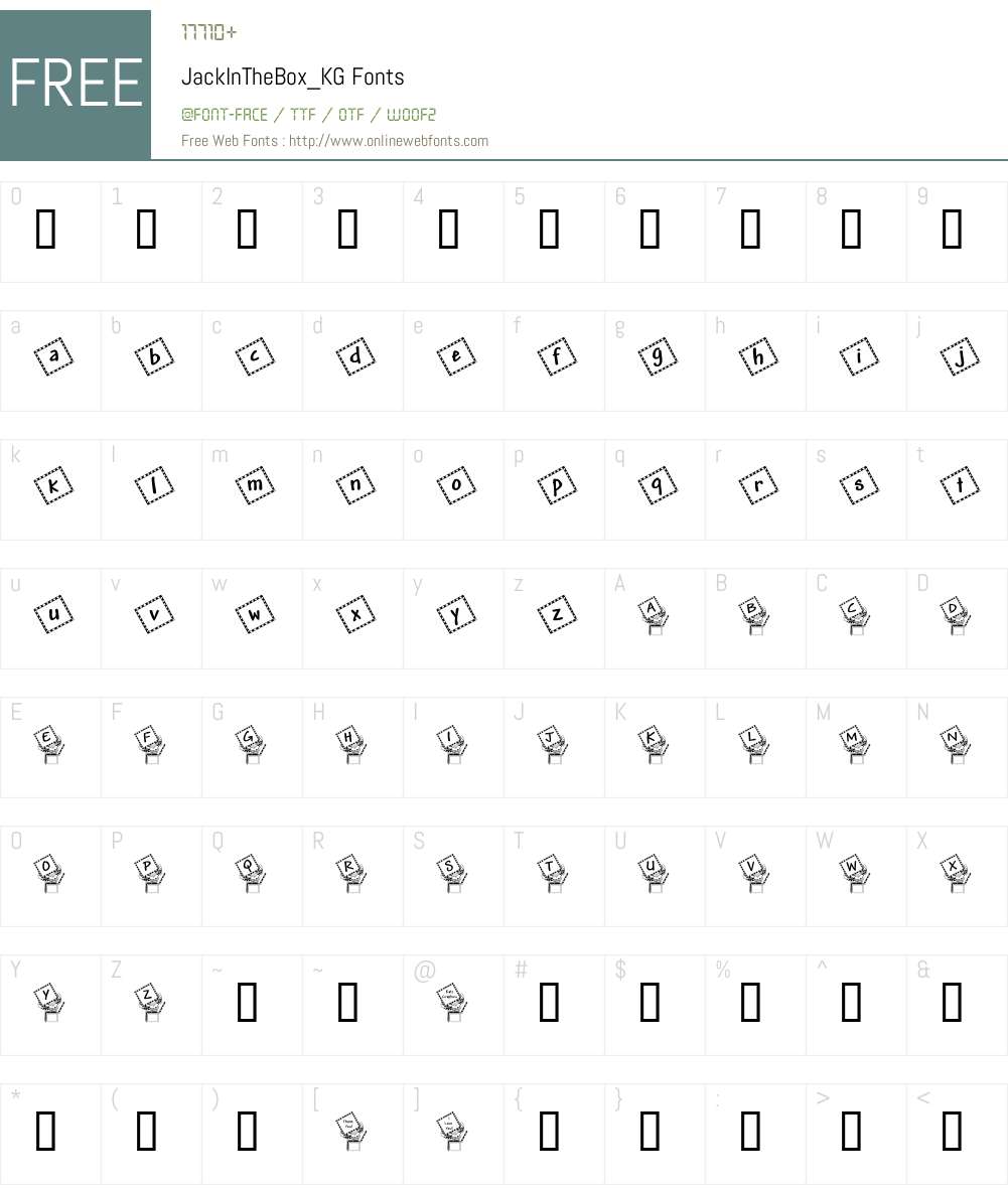JackInTheBox_KG Font Screenshots