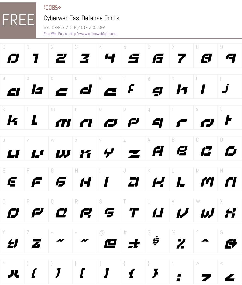 Cyberwar Font Screenshots