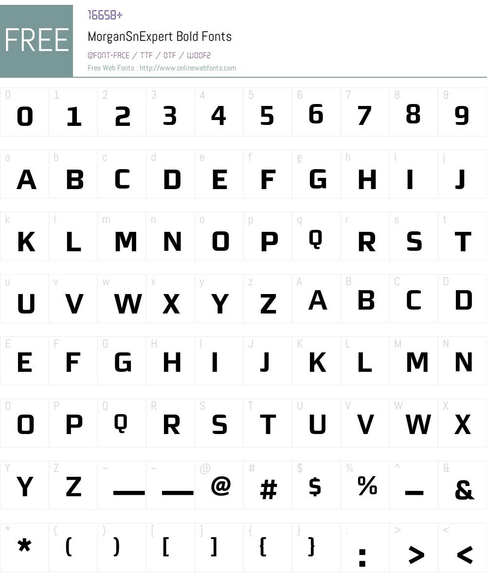MorganSnExpert Font Screenshots