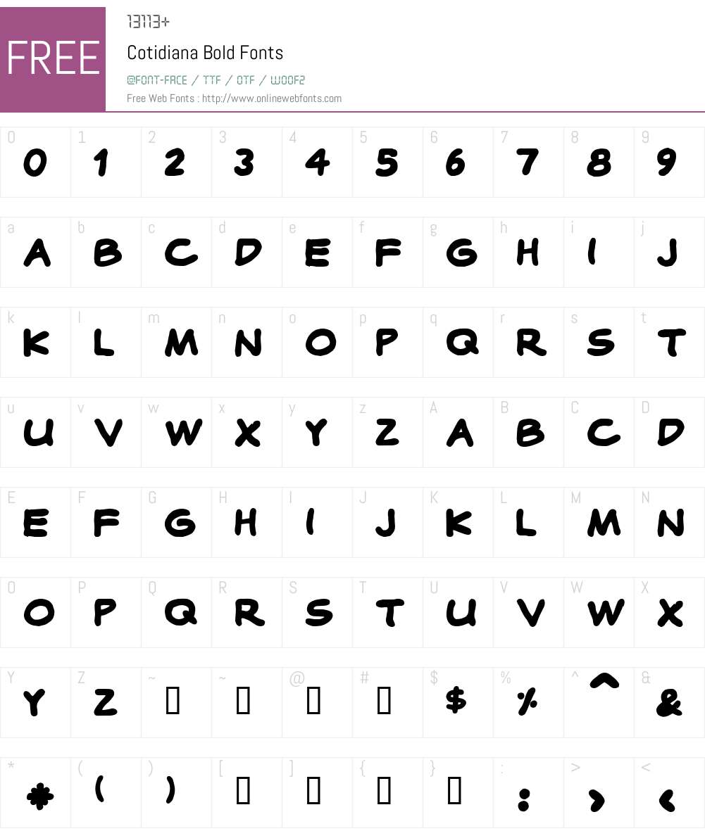 Cotidiana Font Screenshots