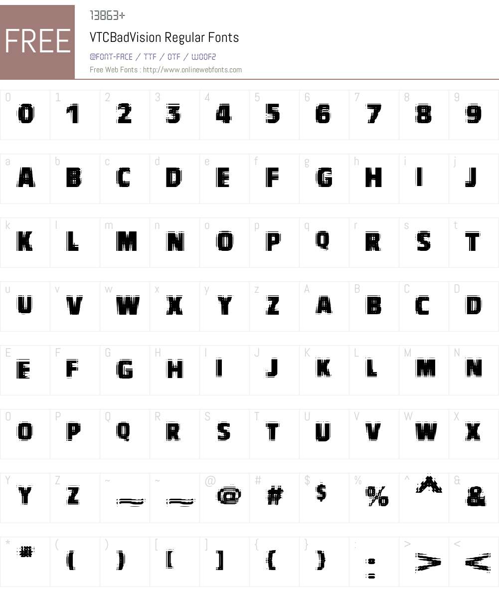 VTCBadVision Font Screenshots