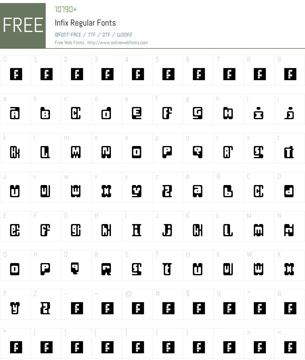 Infix Font Screenshots