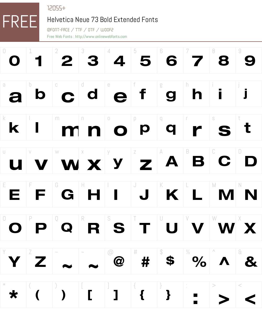 Helvetica Neue Font Screenshots