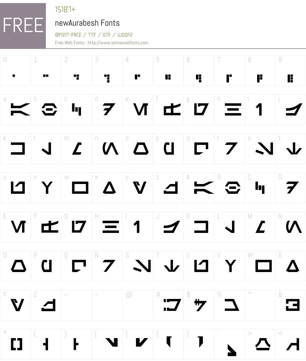 newAurabesh Font Screenshots