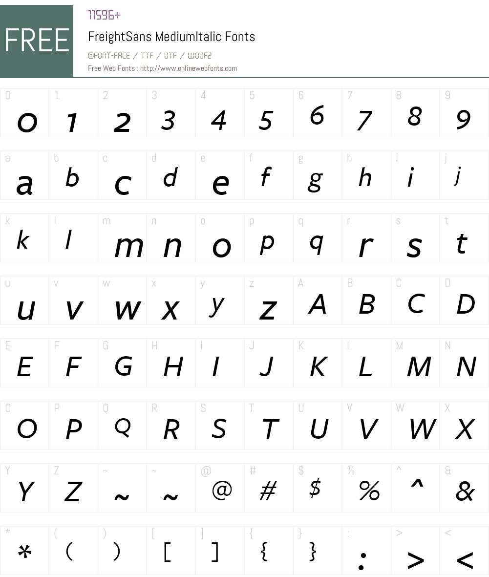 FreightSans Font Screenshots