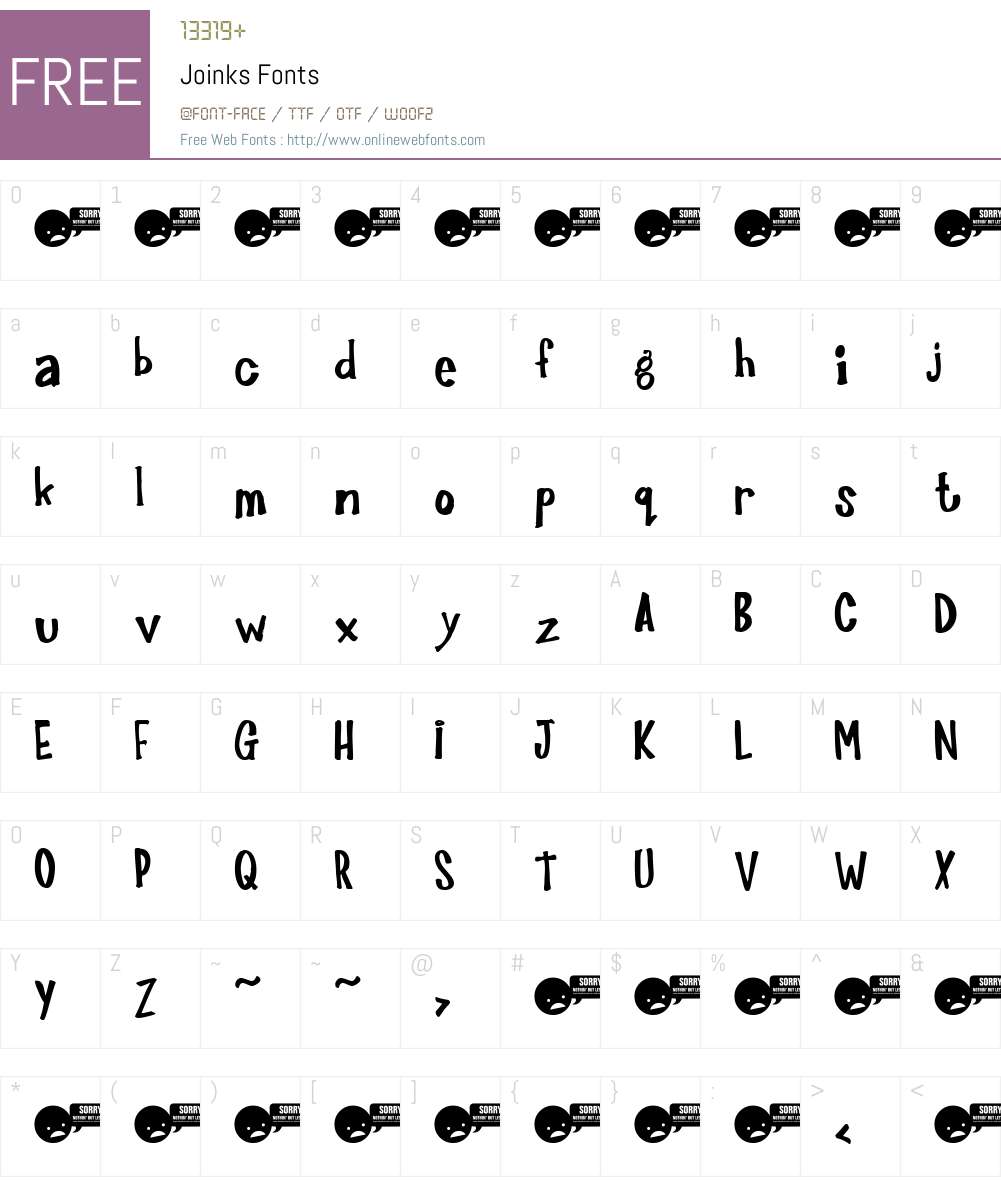 Joinks Font Screenshots