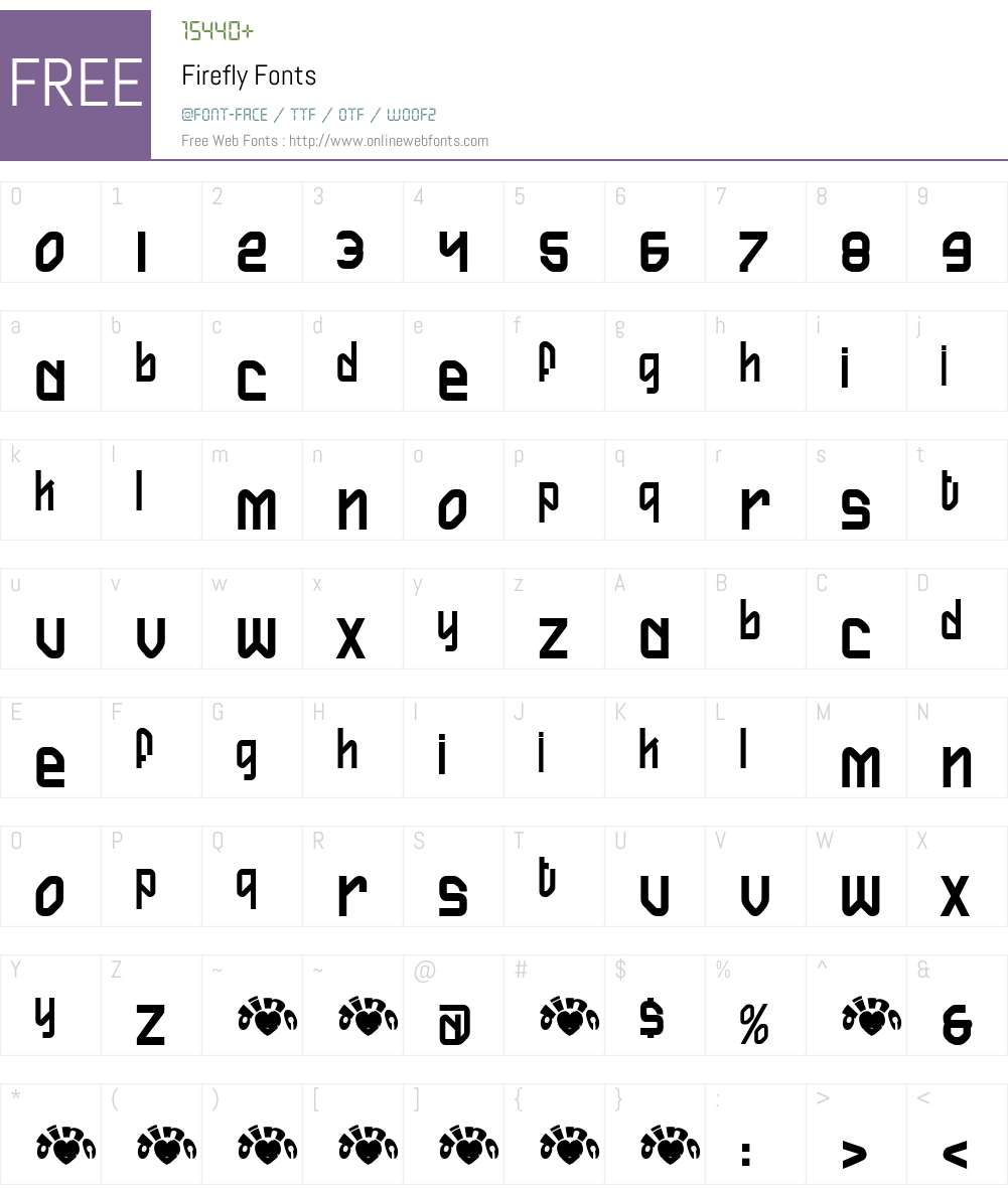 Firefly Font Screenshots