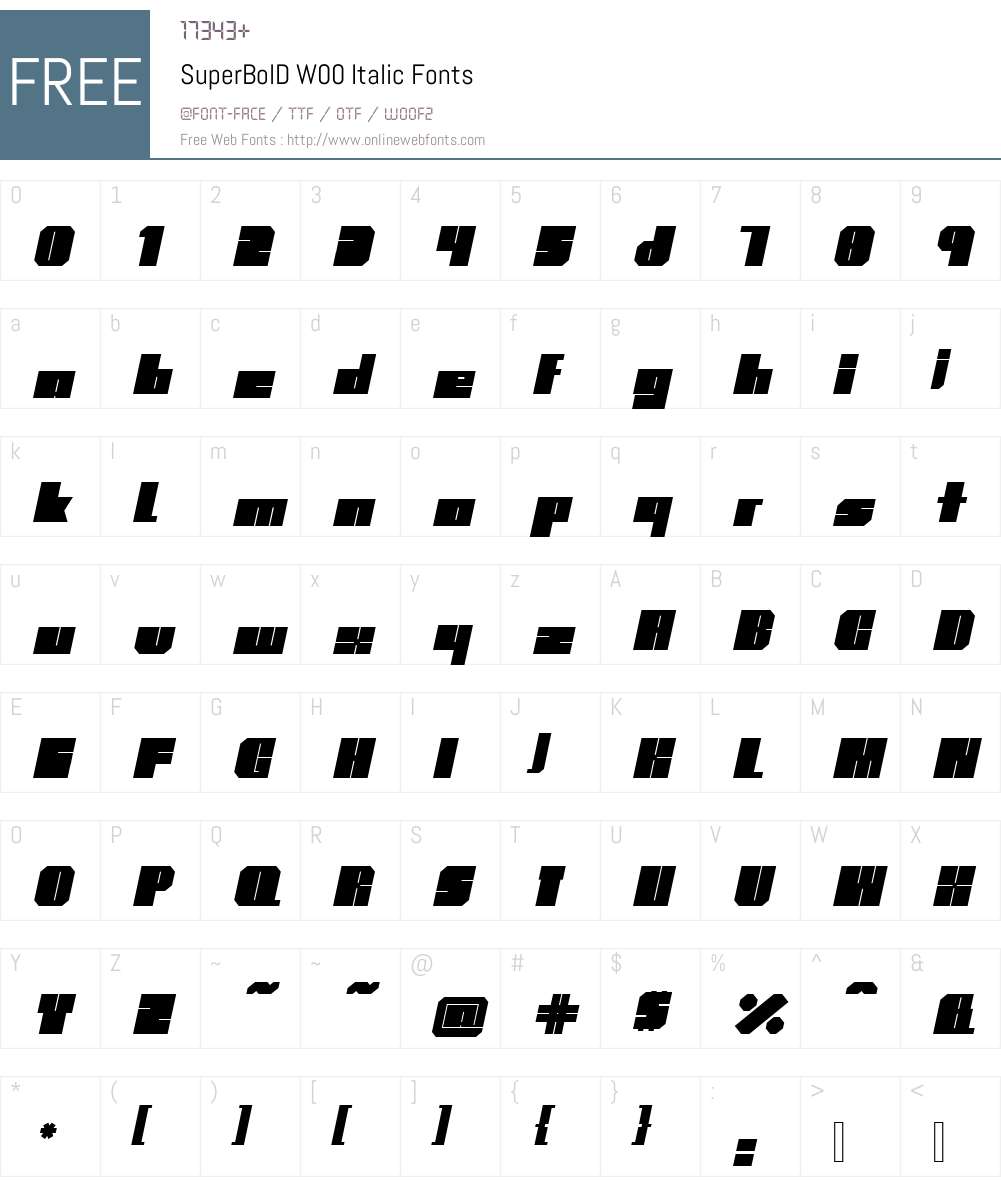 Superbold Font Screenshots