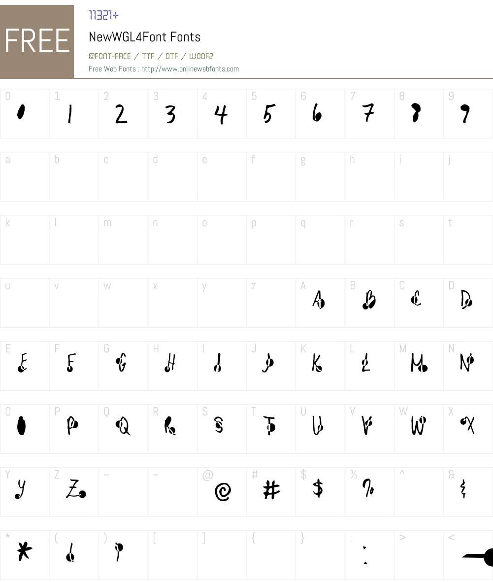 NewWGL4Font Font Screenshots