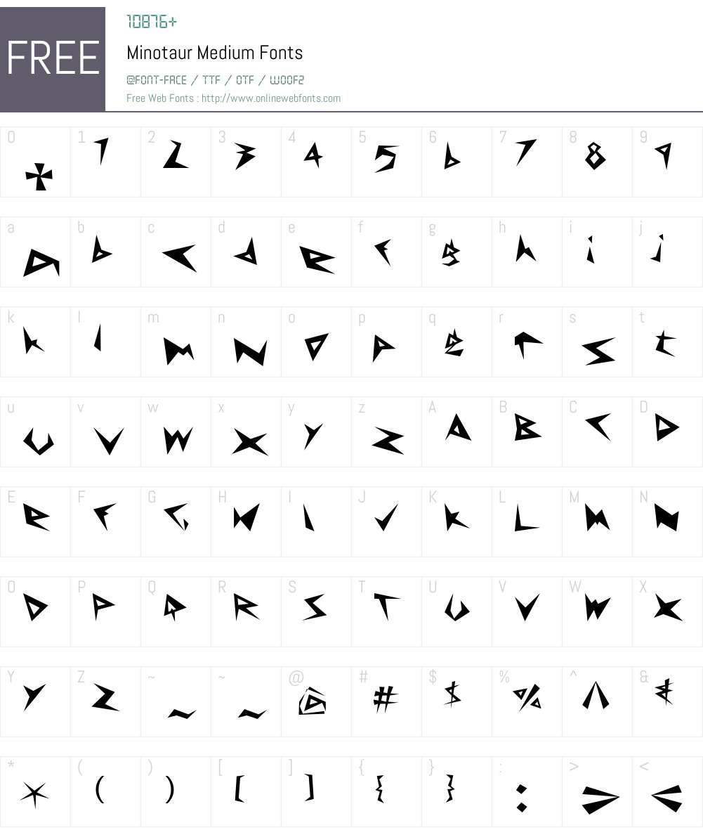 Minotaur Font Screenshots
