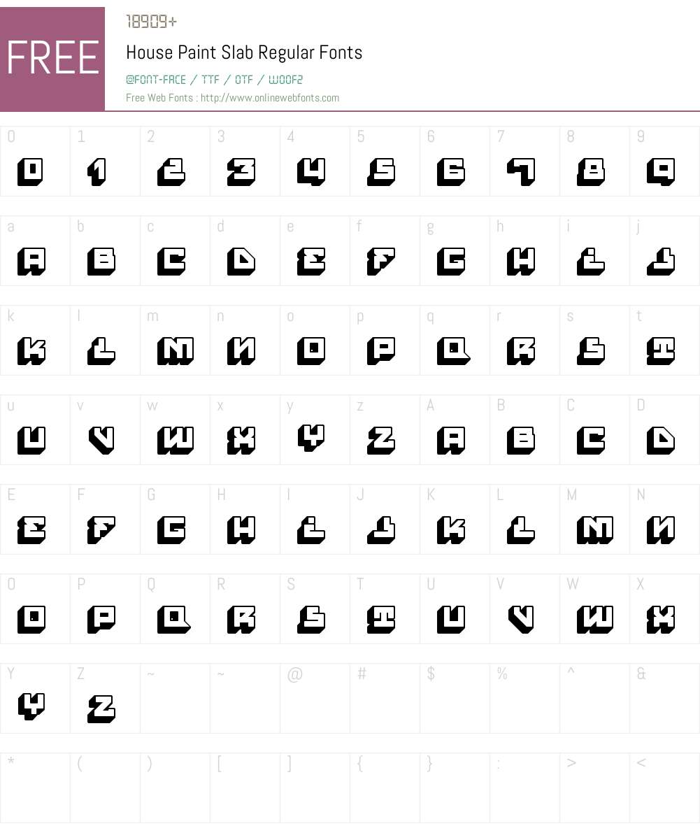 House Paint Slab Font Screenshots